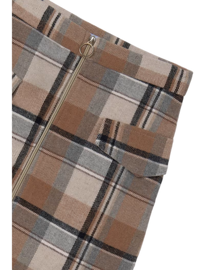Kids Atelier-Mayoral-Girl Plaid Skirt