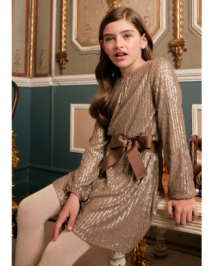 Kids Atelier-Mayoral-Girls' Sequin Dress