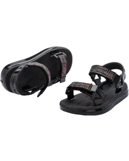 Kids Atelier-Melissa-Black Mini Papete Sandals