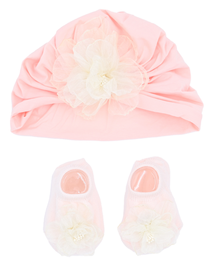 Pink and Ivory Flower Gift Set