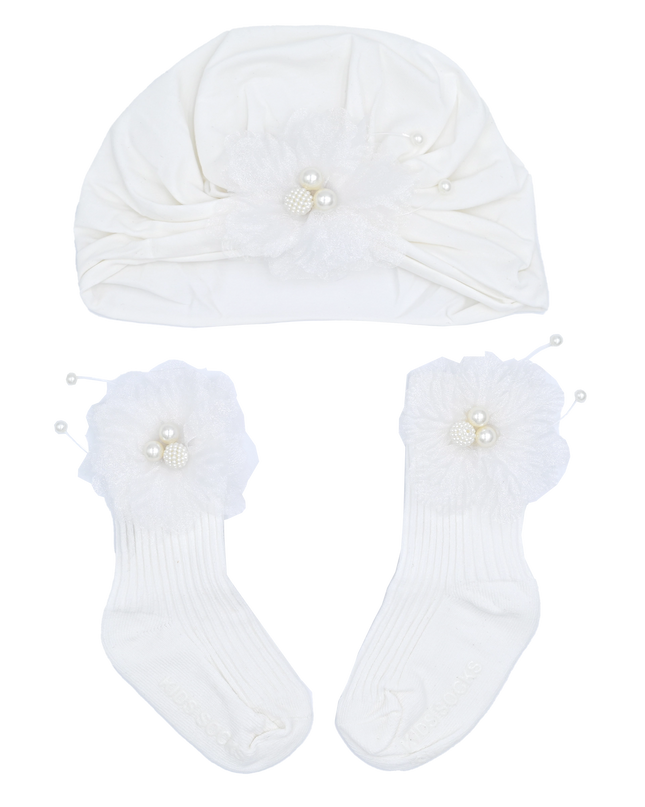White Pearl Flower Gift Set