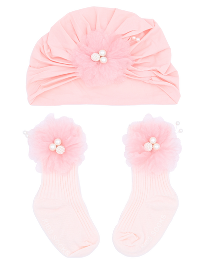 Pink Pearl Flower Gift Set
