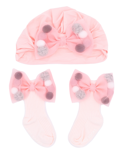 Pink Bow and Multicolored Accent Gift Set