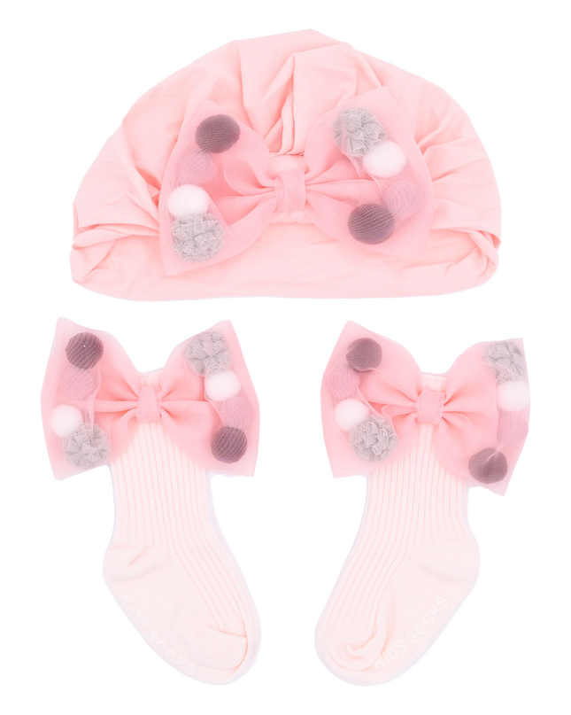 Pink Bow and Multicolored Accent Gift Set