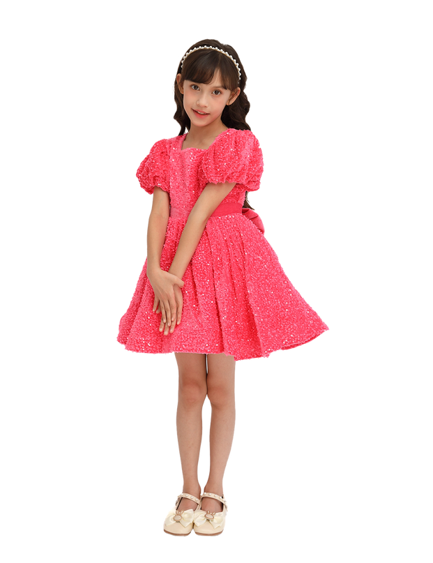 Fuchsia Sequin Ribbon Paraiso Dress