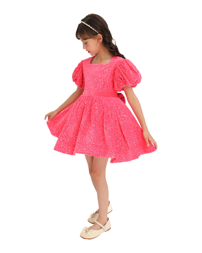Fuchsia Sequin Ribbon Paraiso Dress