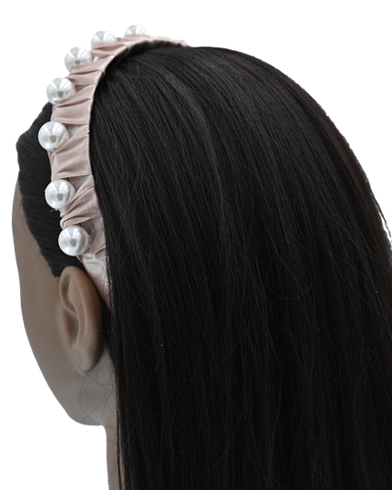 Multicolored Pearl Studded Headband