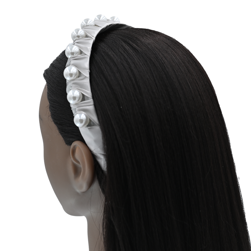 Multicolored Pearl Studded Headband