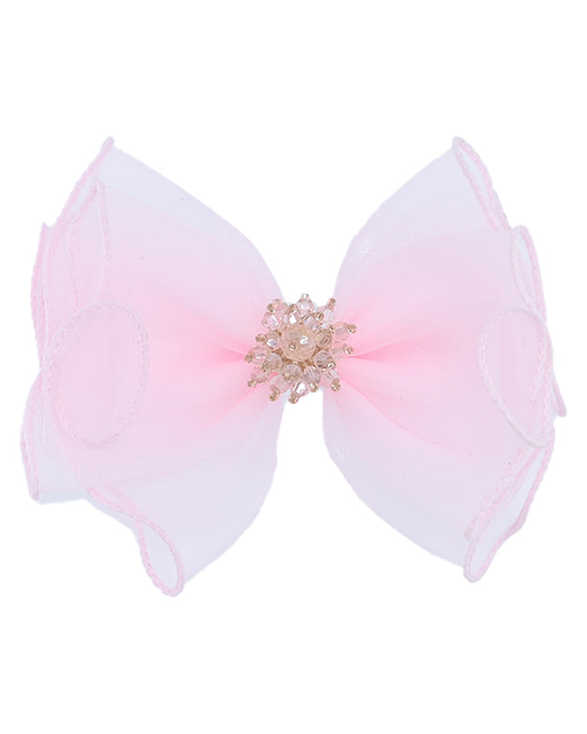 Multicolor Crystal Flower Bow Hairclip Set