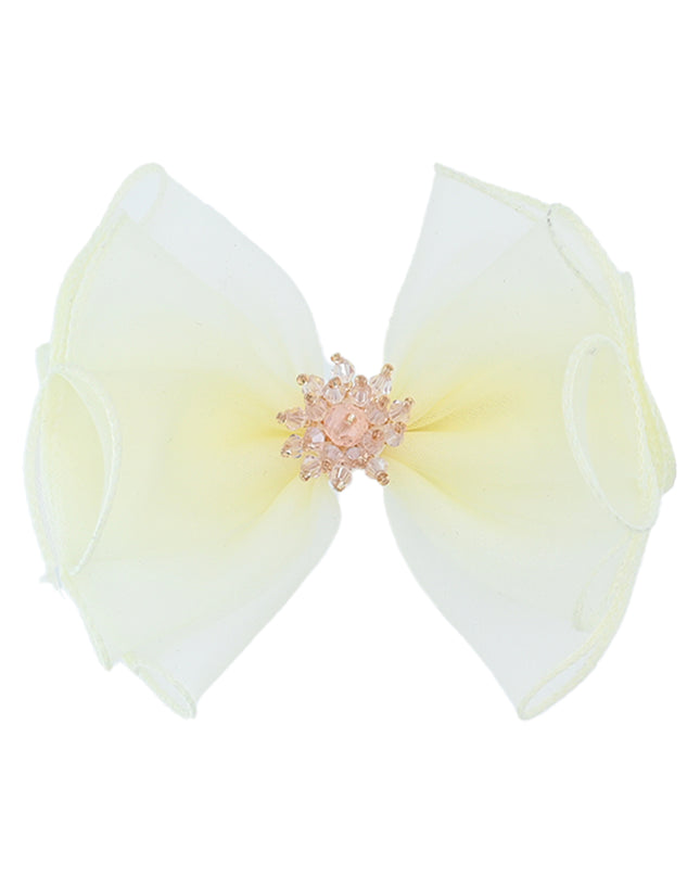 Multicolor Crystal Flower Bow Hairclip Set