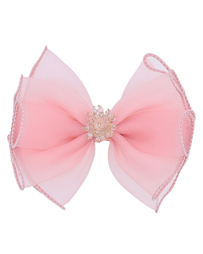 Multicolor Crystal Flower Bow Hairclip Set