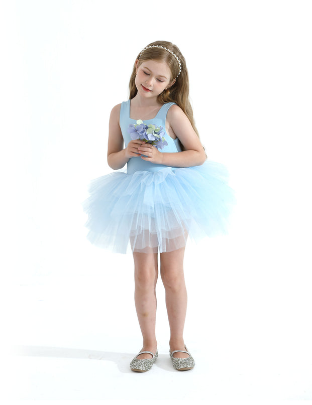 Light Blue Layered Leotard