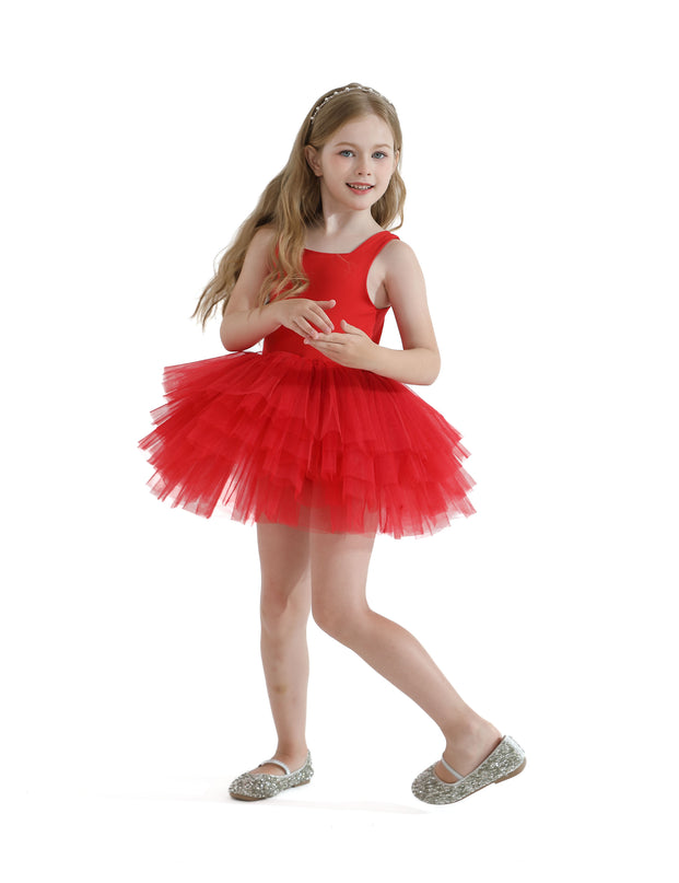 Red Layered Leotard