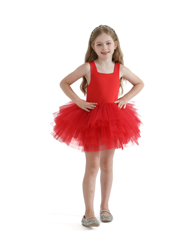 Red Layered Leotard