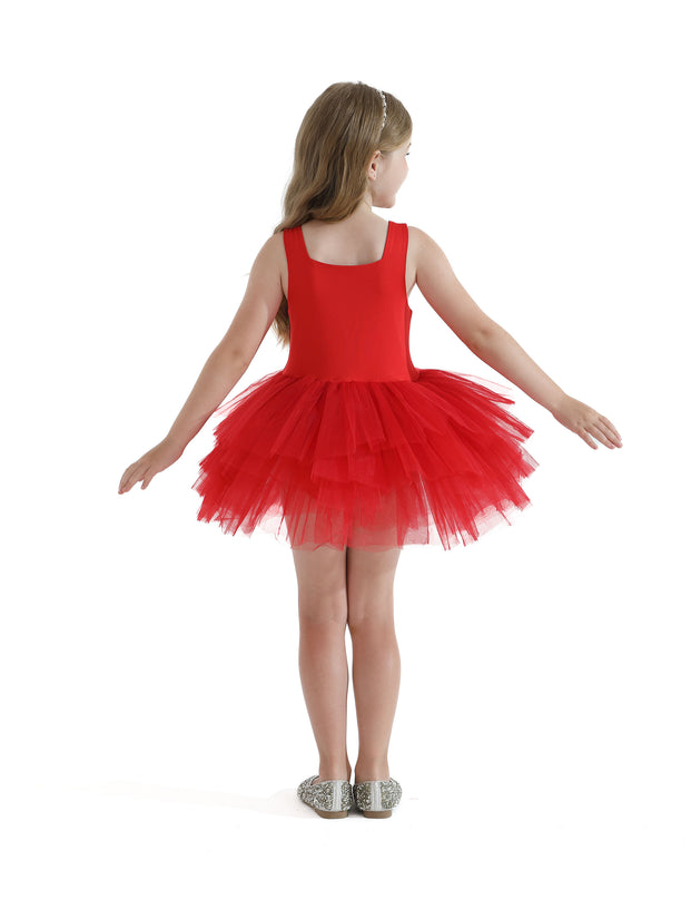 Red Layered Leotard
