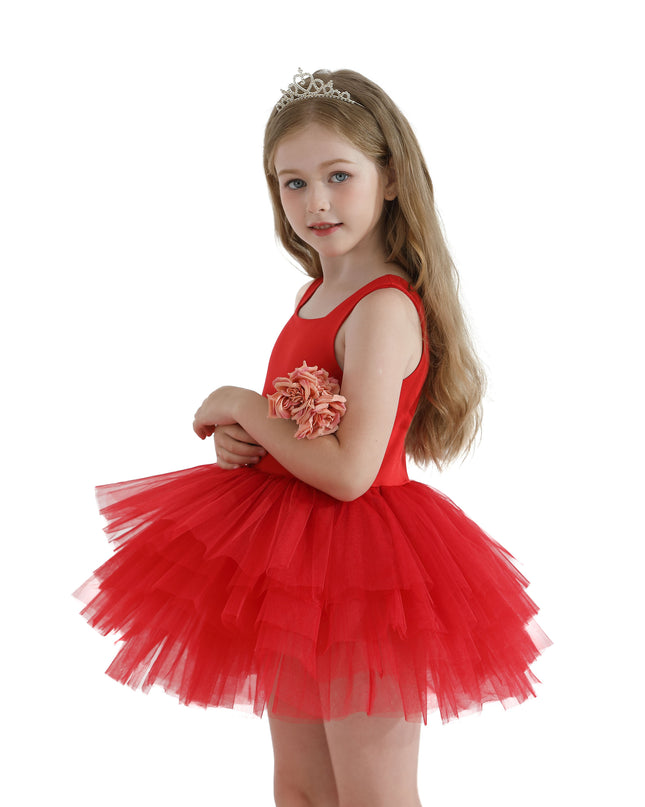 Red Layered Leotard