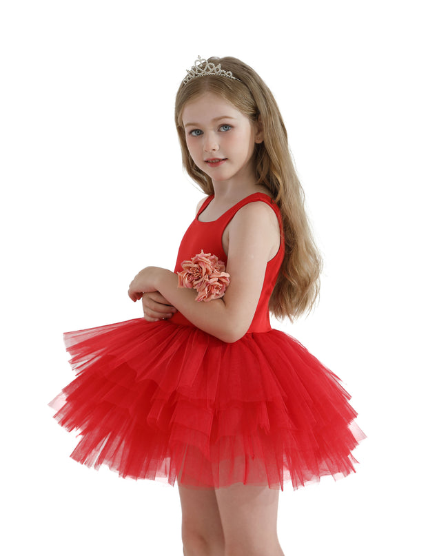 Red Layered Leotard