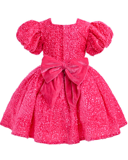 Fuchsia Sequin Ribbon Paraiso Dress