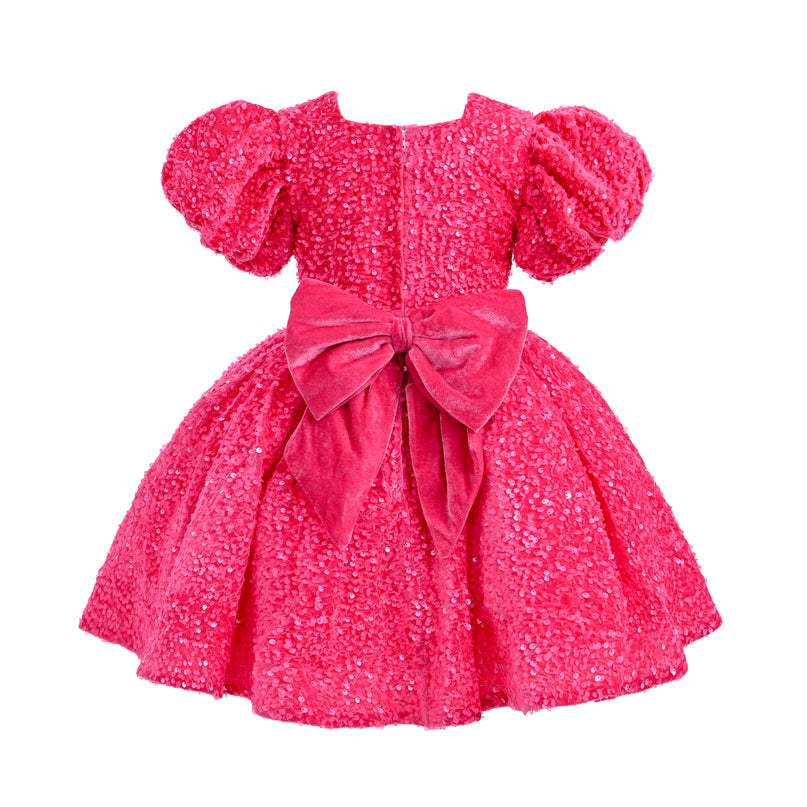 Fuchsia Sequin Ribbon Paraiso Dress