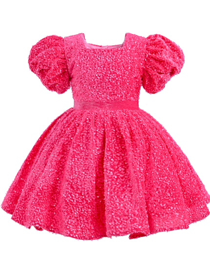 Fuchsia Sequin Ribbon Paraiso Dress