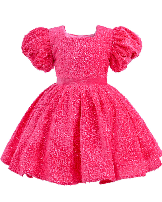 Fuchsia Sequin Ribbon Paraiso Dress