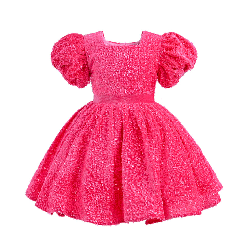 Fuchsia Sequin Ribbon Paraiso Dress