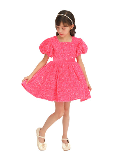 Fuchsia Sequin Ribbon Paraiso Dress