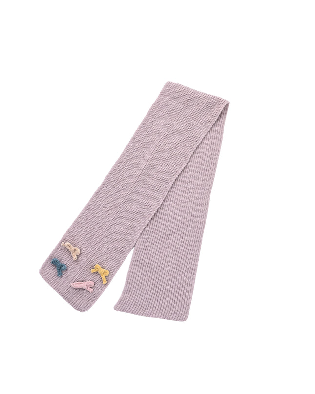 kids atelier mimitutu purple Ruffle-Hood Coat with Matching Scarf