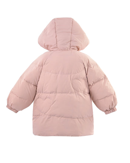 kids atelier mimitutu Pink Heart-Quilted Puffer Jacket
