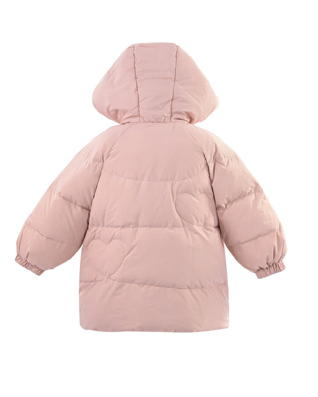 kids atelier mimitutu Pink Heart-Quilted Puffer Jacket