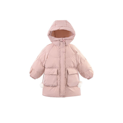 kids atelier mimitutu Pink Heart-Quilted Puffer Jacket