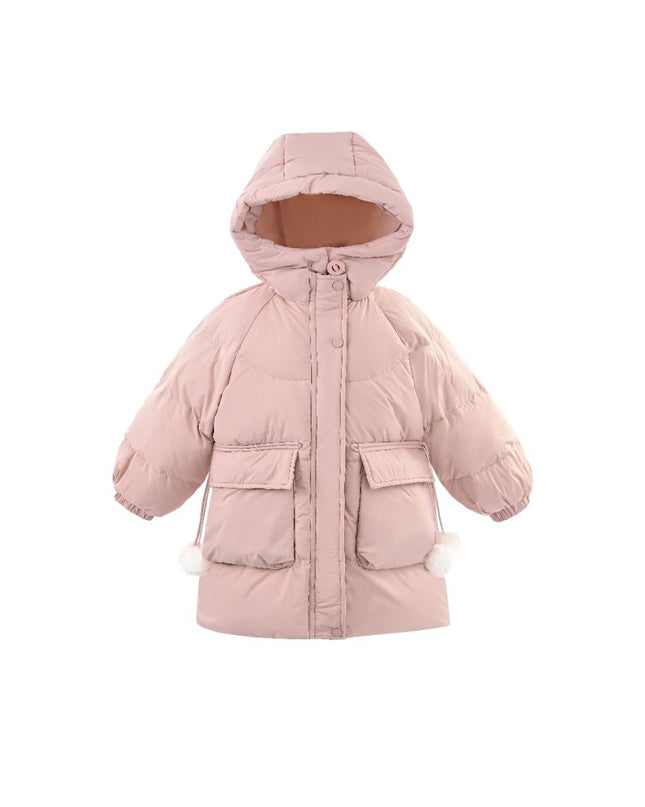 kids atelier mimitutu Pink Heart-Quilted Puffer Jacket