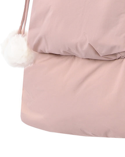 kids atelier mimitutu Pink Heart-Quilted Puffer Jacket