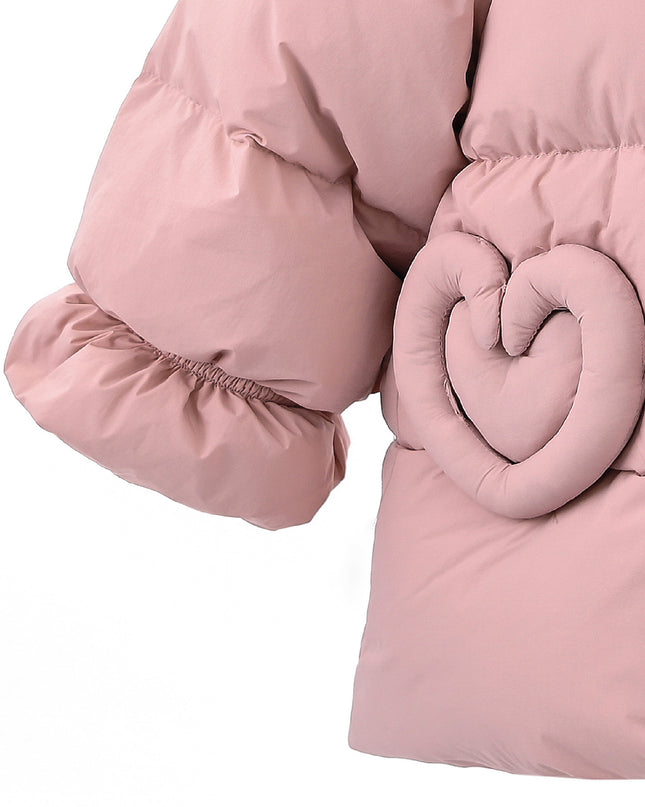 kids atelier mimi tutu pink Glow Heart-Pocket Puffer Jacket