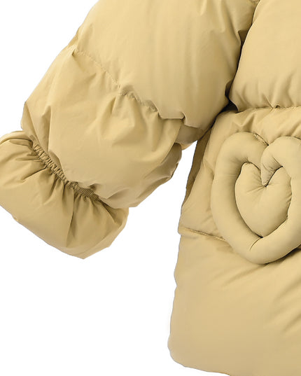 kids atelier mimi tutu Yellow Glow Heart-Pocket Puffer Jacket
