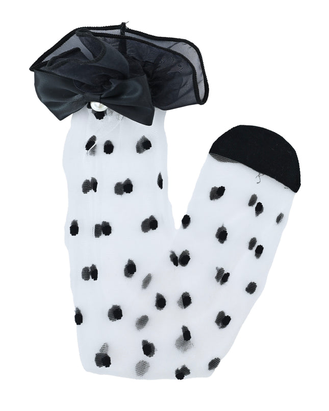 kidsatelier-mimitutu-Transparent-Polka-Dot-Bow-Trim-Socks