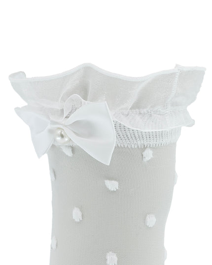 kidsatelier-mimitutu-Transparent-Polka-Dot-Bow-Trim-Socks