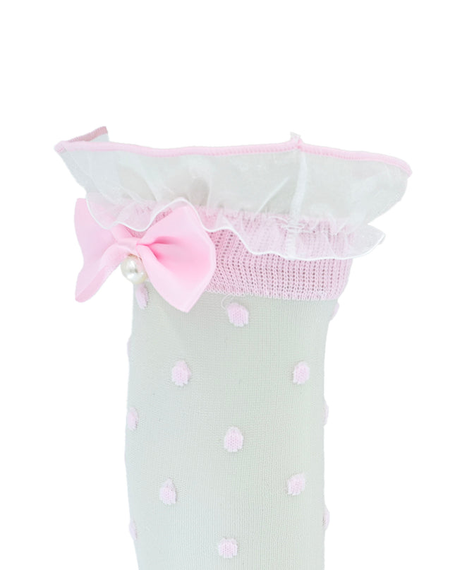 kidsatelier-mimitutu-Transparent-Polka-Dot-Bow-Trim-Socks