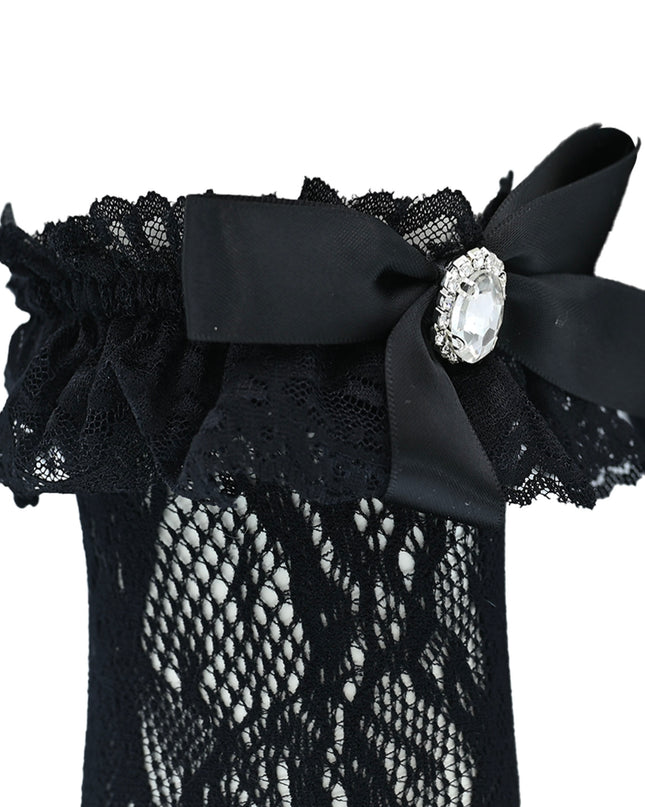 kidsatelier-mimitutu-Rhinestone-Lace-trim-Bow-Socks