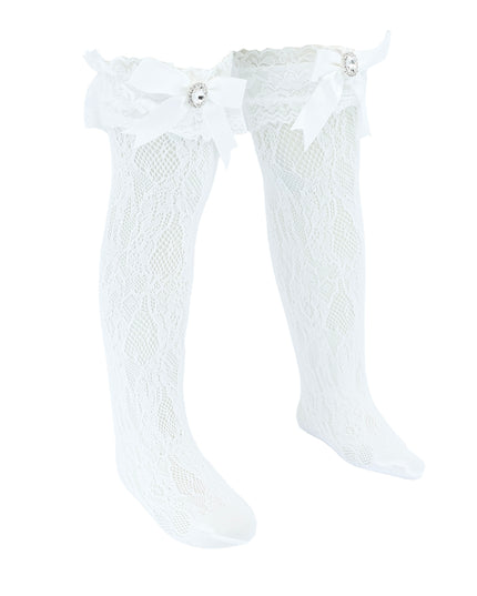 kidsatelier-mimitutu-Rhinestone-Lace-trim-Bow-Socks