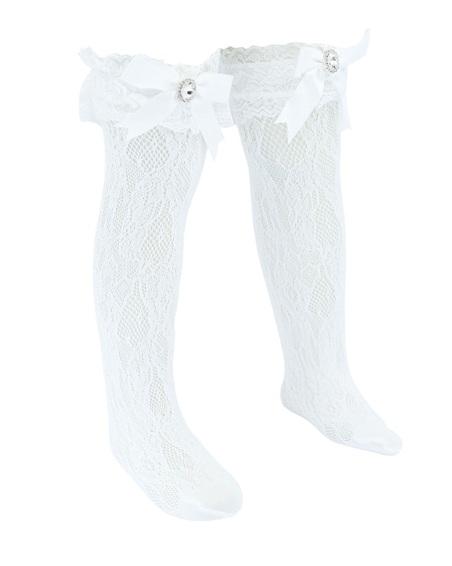 kidsatelier-mimitutu-Rhinestone-Lace-trim-Bow-Socks