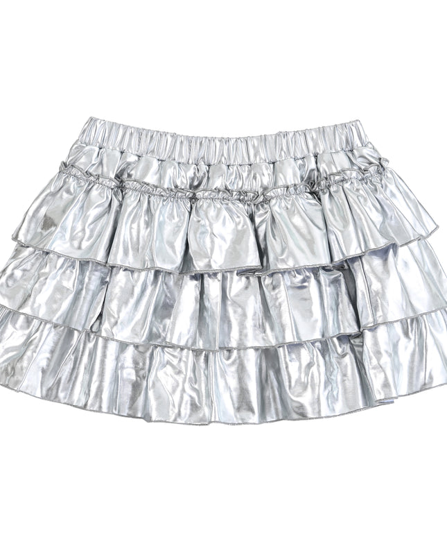 kids atelier mimi tutu Silver Tiered Mini Skirt