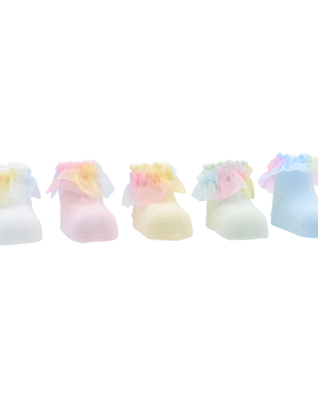 kidsatelier-mimitutu-Rainbow-Ruffle-Cotton-Socks-Set