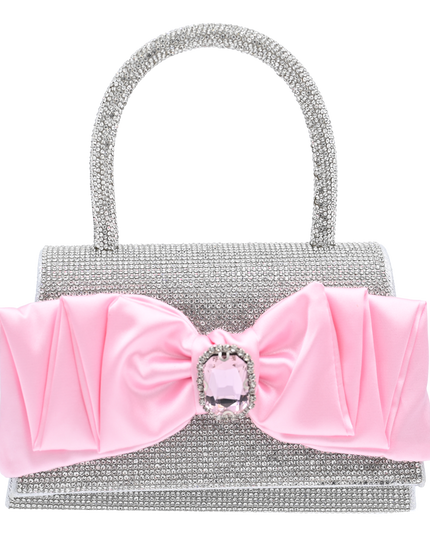 kidsatelier-mimitutu-Pink-Bow-Accented-Silver-Rhinestone-Handbag