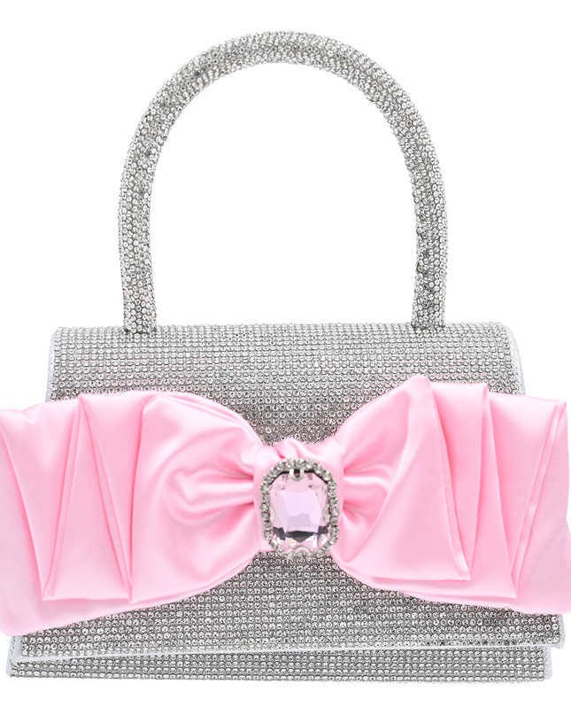 kidsatelier-mimitutu-Pink-Bow-Accented-Silver-Rhinestone-Handbag