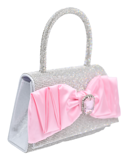 kidsatelier-mimitutu-Pink-Bow-Accented-Silver-Rhinestone-Handbag