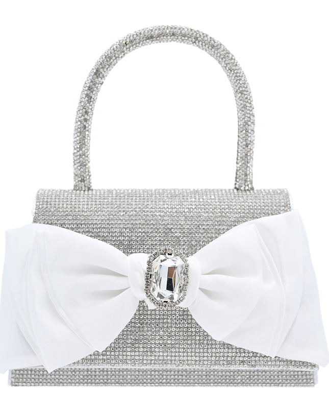 kidsatelier-mimitutu-White-Bow-Accented-Silver-Rhinestone-Handbag