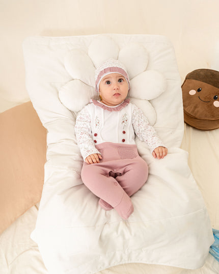 Kids Atelier-Moi Moi-Mauve Gingham Flower One-Piece Se