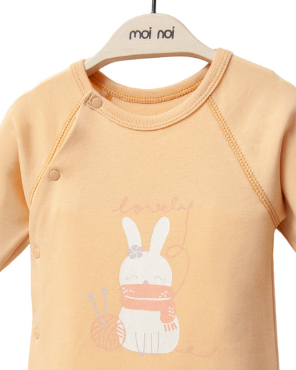 Kids Atelier-Moi Moi-Tangerine Lovely Bunny One-Piece Set