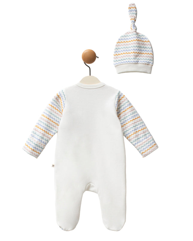 Kids Atelier-Moi Moi-Multicolor Zigzag One-Piece Set